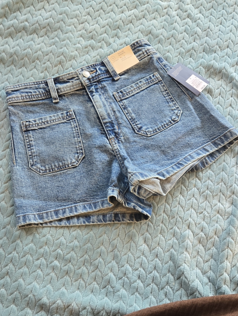 Universal Threa Denim High-Rise Sailor Shorts